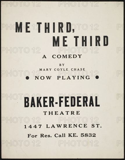 Me Third, Me Third, Denver, Colorado, [193-]. Creator: Unknown.