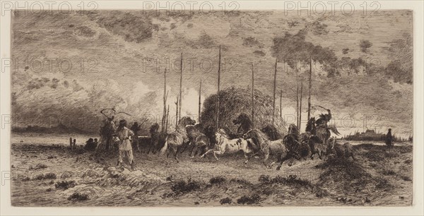 Harvest at San Juan, New Mexico, c. 1883. Creator: Peter Moran.