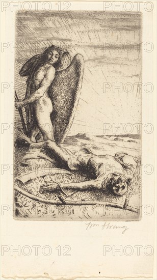 Death Defeated, 1888 (published 1894). Creator: William Strang.