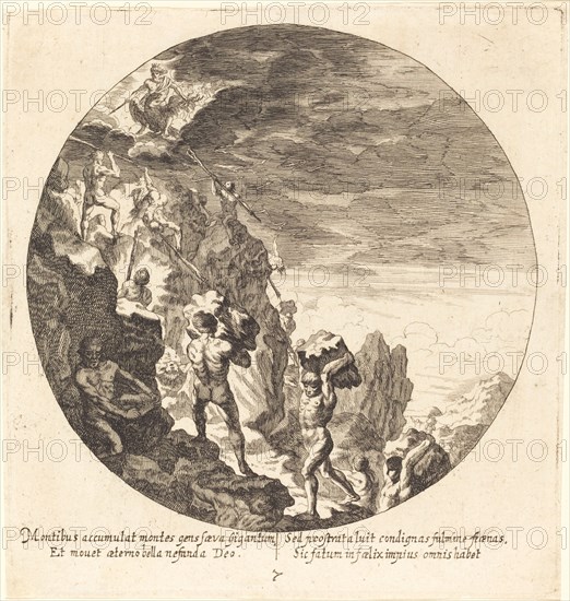 Giants Repelled by Jove, 1665. Creator: Georg Andreas Wolfgang.