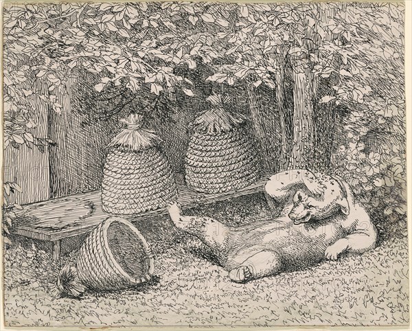 Bear Stung by Bees, 1865-1895. Creator: William Holbrook Beard.