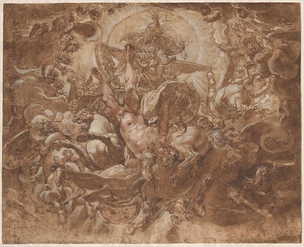 The Fall of Phaeton, c. 1591. Creator: Joseph Heintz the Elder.