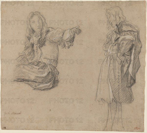 Two Men in Elaborate Costumes, c. 1680. Creator: Carlo Maratti.