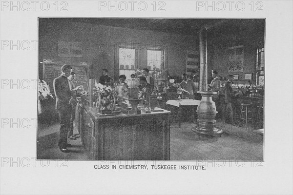 Class in Chemistry, Tuskegee Institute, 1902. Creator: Unknown.