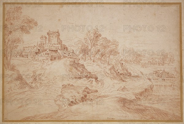 Landscape with a Castle, 1716/18. Creator: Jean-Antoine Watteau.