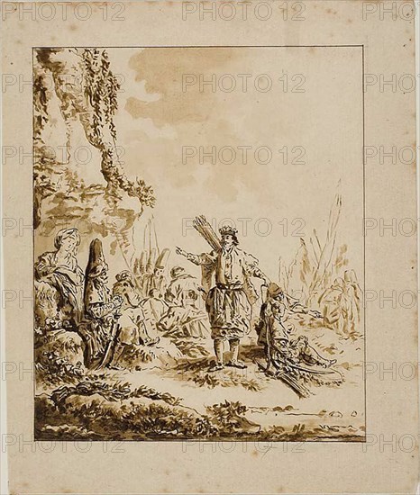 Copy of Halte de Calmouks, c. 1772. Creator: John Kirby Baldrey.