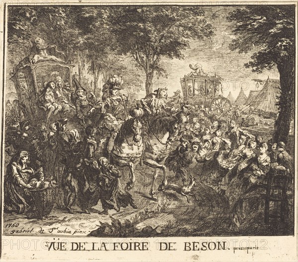 Vue de la foire de Beson, 1750. Creator: Gabriel de Saint-Aubin.