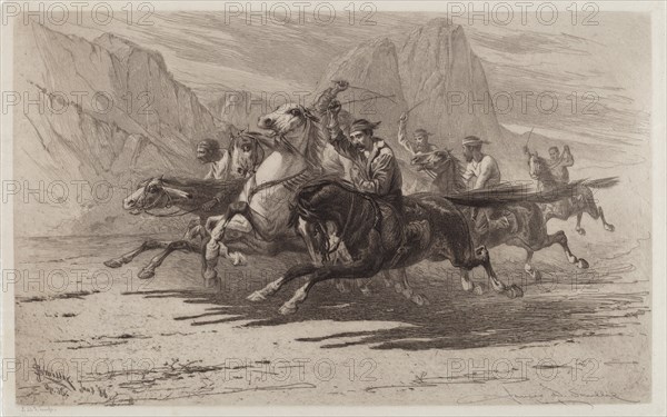 Rough Sport in the Yosemite, 1886. Creator: James David Smillie.