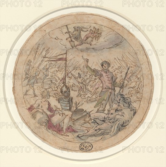 Allegory on the Turkish Wars, c. 1600. Creator: Hans von Aachen.
