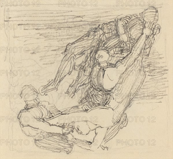 Figure Being Transported through the Air. Creator: John Flaxman.