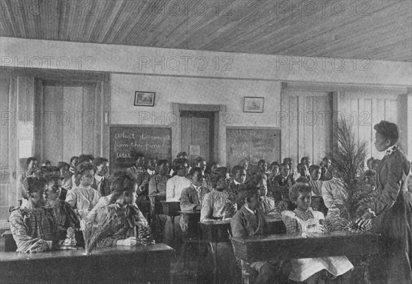 Class in nature study, 1904. Creator: Frances Benjamin Johnston.