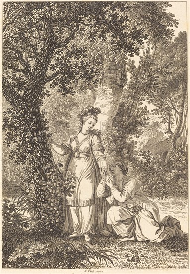 La fiancee du roi de Garbe: L'arbre. Creator: Louis Michel Petit.