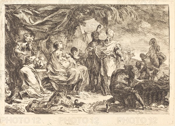 Laban cherchant ses dieux, 1753. Creator: Gabriel de Saint-Aubin.