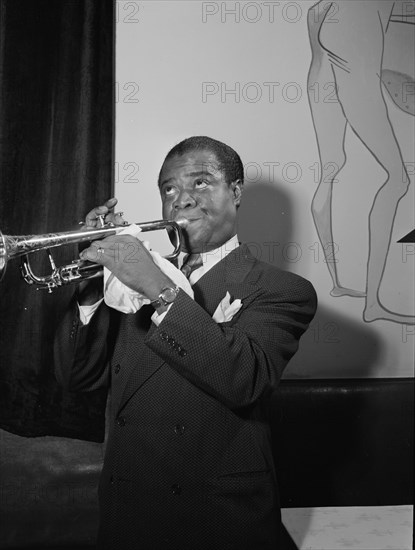 Portrait of Louis Armstrong, 1938. Creator: William Paul Gottlieb.