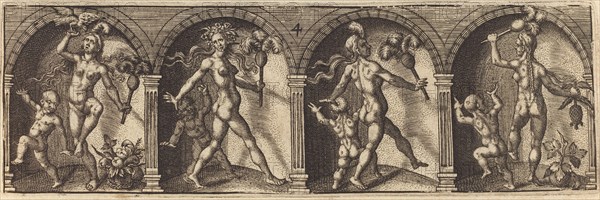 Les divers pourtraicts et figures IV, c. 1600. Creator: Master AD.