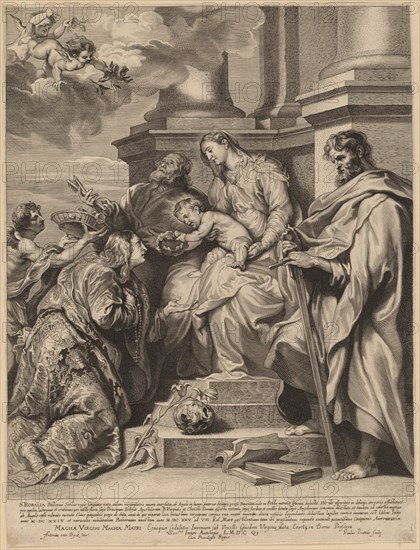 Saint Rosalia Crowned by the Child Jesus. Creator: Paulus Pontius.