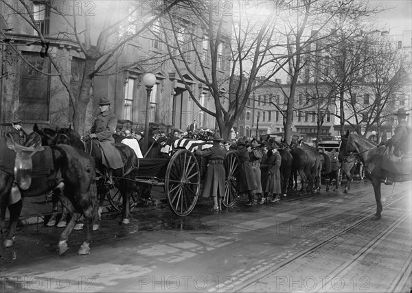 Funeral of Augustus Peabody Gardner, 1918. Creator: Harris & Ewing.