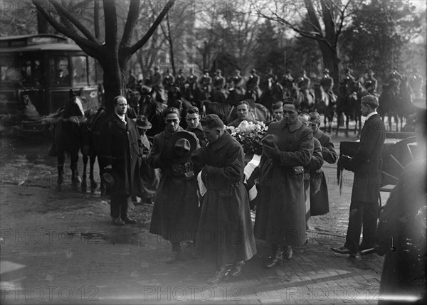 Funeral of Augustus Peabody Gardner, 1918. Creator: Harris & Ewing.