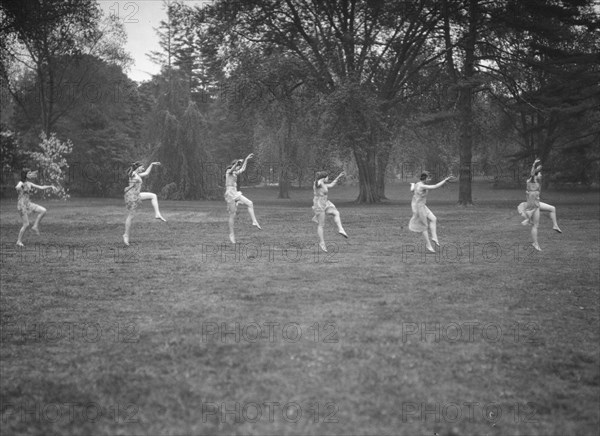 Elizabeth Duncan dancers and children, 1920 Creator: Arnold Genthe.