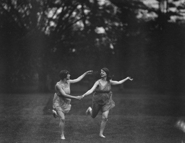 Elizabeth Duncan dancers and children, 1920 Creator: Arnold Genthe.