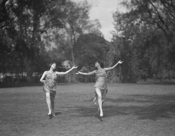 Elizabeth Duncan dancers and children, 1920 Creator: Arnold Genthe.