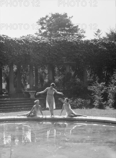 Elizabeth Duncan dancers and children, 1927 Creator: Arnold Genthe.