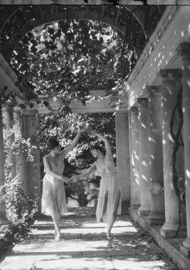 Elizabeth Duncan dancers and children, 1927 Creator: Arnold Genthe.