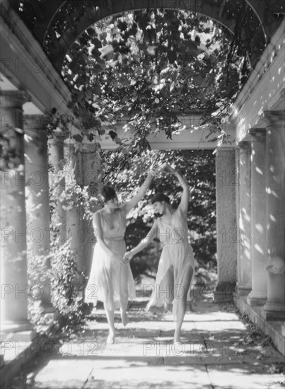 Elizabeth Duncan dancers and children, 1927 Creator: Arnold Genthe.