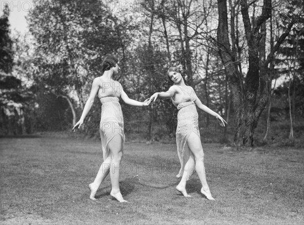 Elizabeth Duncan dancers and children, 1929 Creator: Arnold Genthe.