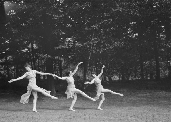 Elizabeth Duncan dancers and children, 1929 Creator: Arnold Genthe.