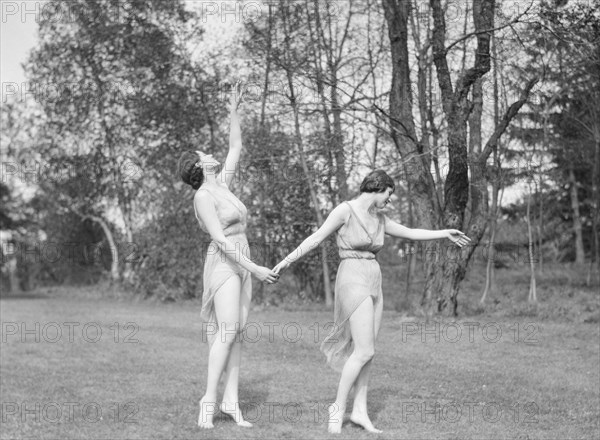 Elizabeth Duncan dancers and children, 1929 Creator: Arnold Genthe.