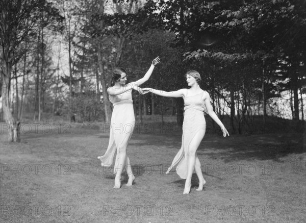 Elizabeth Duncan dancers and children, 1929 Creator: Arnold Genthe.