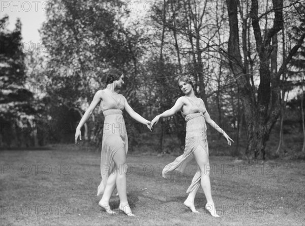 Elizabeth Duncan dancers and children, 1929 Creator: Arnold Genthe.