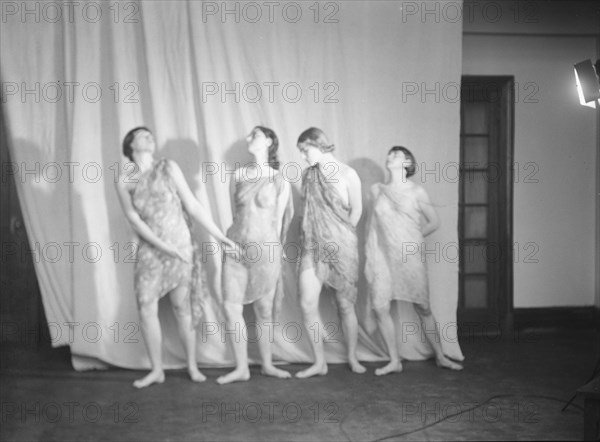 Elizabeth Duncan dancers and children, 1932 Creator: Arnold Genthe.