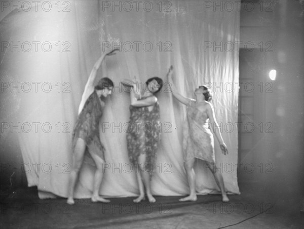 Elizabeth Duncan dancers and children, 1932 Creator: Arnold Genthe.