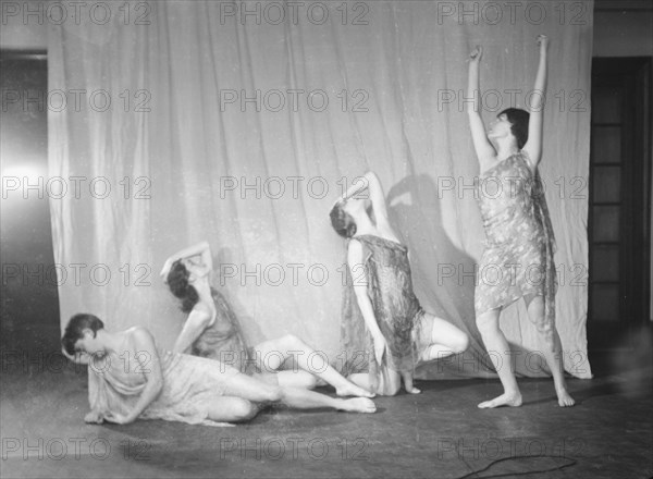 Elizabeth Duncan dancers and children, 1932 Creator: Arnold Genthe.