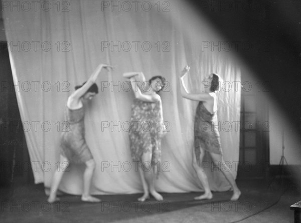 Elizabeth Duncan dancers and children, 1932 Creator: Arnold Genthe.