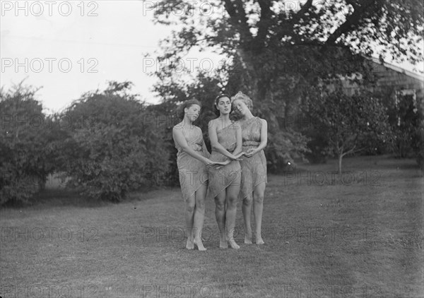 Elizabeth Duncan dancers and children, 1936 Creator: Arnold Genthe.