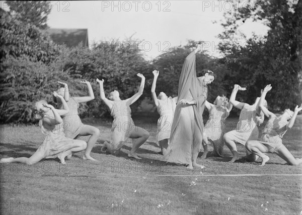 Elizabeth Duncan dancers and children, 1936 Creator: Arnold Genthe.