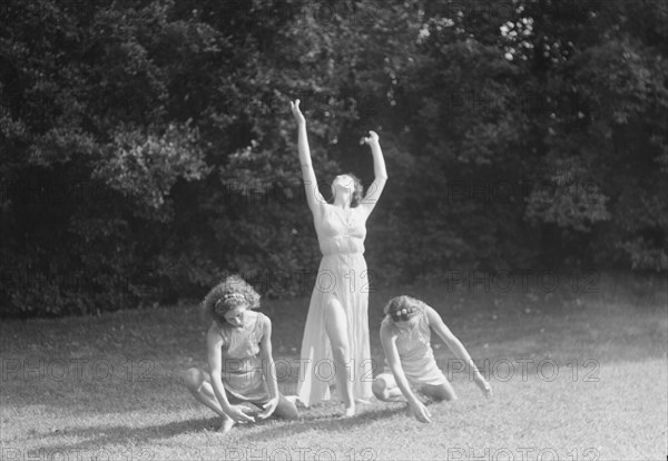 Elizabeth Duncan dancers and children, 1941 Creator: Arnold Genthe.