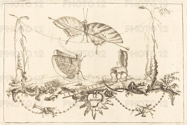 Le Bate, in or after 1756. Creator: Charles-Germain de Saint-Aubin.