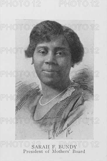 Sarah F. Bundy; President of Mothers Board, 1922. Creator: Unknown.