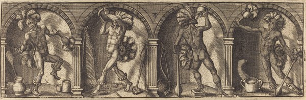 Les divers pourtraicts et figures VIII, c. 1600. Creator: Master AD.