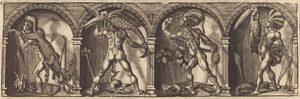 Les divers pourtraicts et figures XIII, c. 1600. Creator: Master AD.