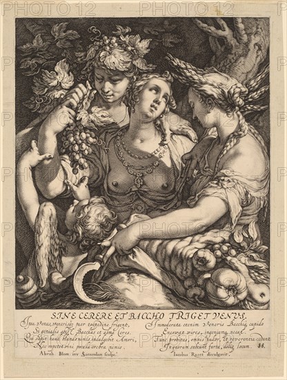 Sine Cerere et Baccho Friget Venus, c. 1600. Creator: Jan Saenredam.