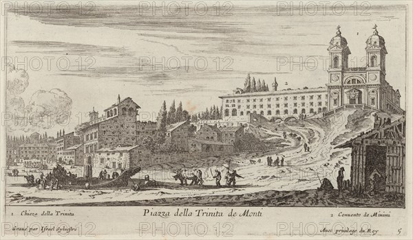 Piazza della Trinita de Monti, 1640-1660. Creator: Israel Silvestre.