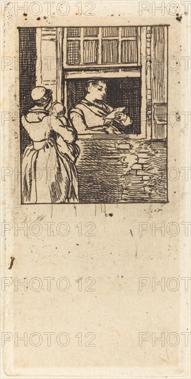 Woman at a Window, Reading a Letter, c. 1813. Creator: David Wilkie.