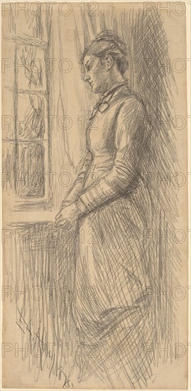 Solitude: Miss Vesta Rollinstall, 1878. Creator: Edwin Austin Abbey.