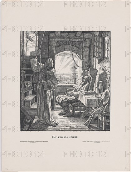 Der Tod als Freund (Death as a Friend), 1851. Creator: Alfred Rethel.