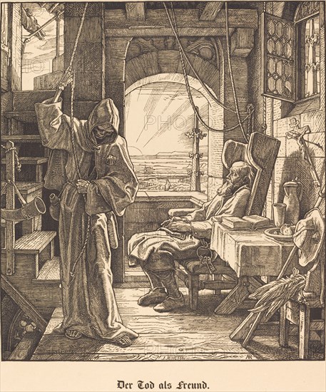 Der Tod als Freund (Death as a Friend), 1851. Creator: Alfred Rethel.